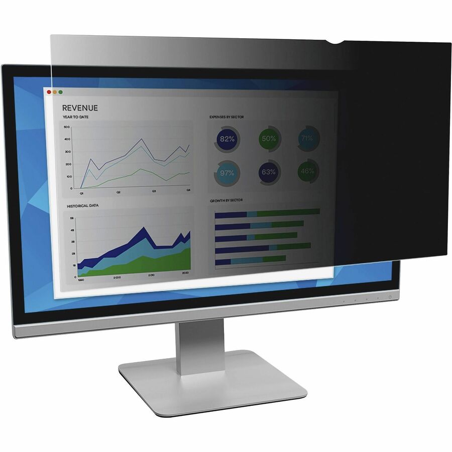 3M Privacy Filter for 21.5in Monitor, 16:9, PF215W9B Black, Matte