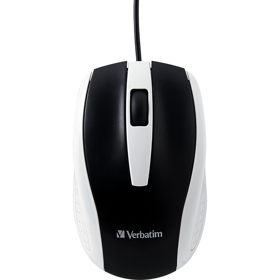 Verbatim Corded Notebook Optical Mouse - White - Optical - Cable - White - 1 Pack - USB Type A - Scroll Wheel - 3 Button(s)