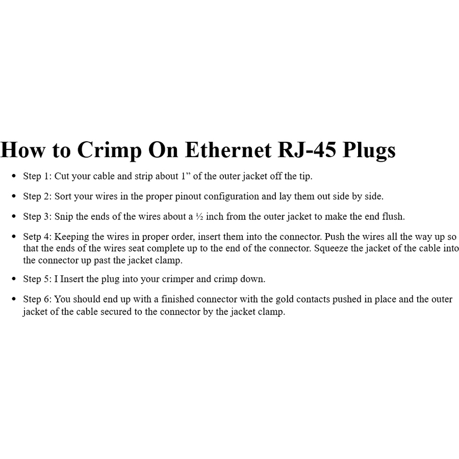 4XEM 1000PK Cat5e RJ45 Ethernet Plugs/Connectors - 1000 Pack - 1 x RJ-45 Network Male - Clear