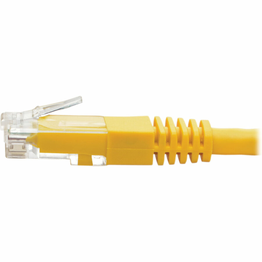 Eaton Tripp Lite Series Cat6 Gigabit Molded (UTP) Ethernet Cable (RJ45 M/M), PoE, Yellow, 50 ft. (15.24 m)