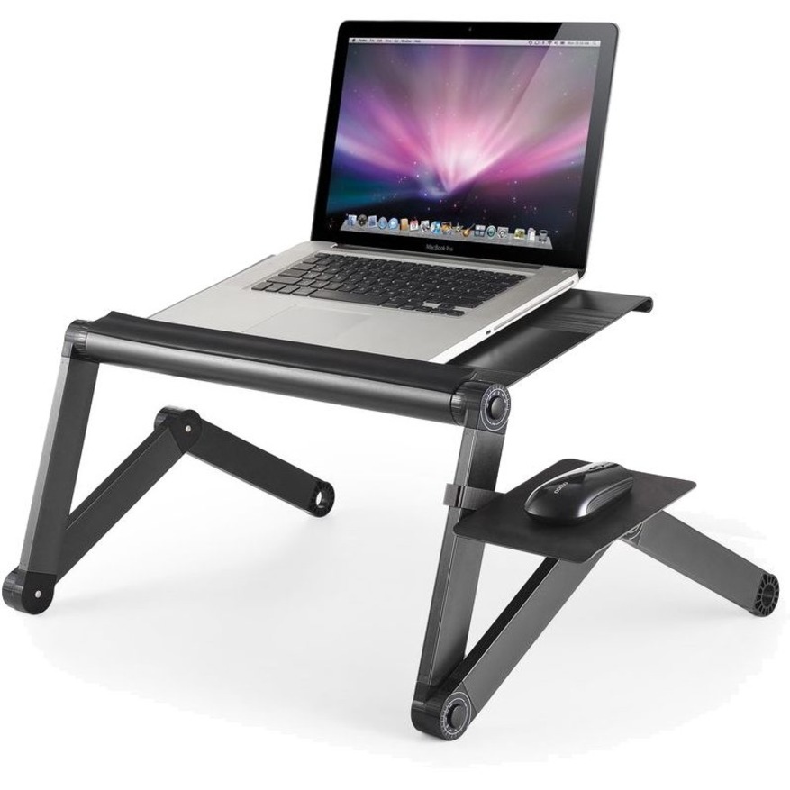 WorkEZ Best Adjustable Laptop Stand Ergonomic Lap Desk for Bed Tray Riser –  UncagedErgonomics