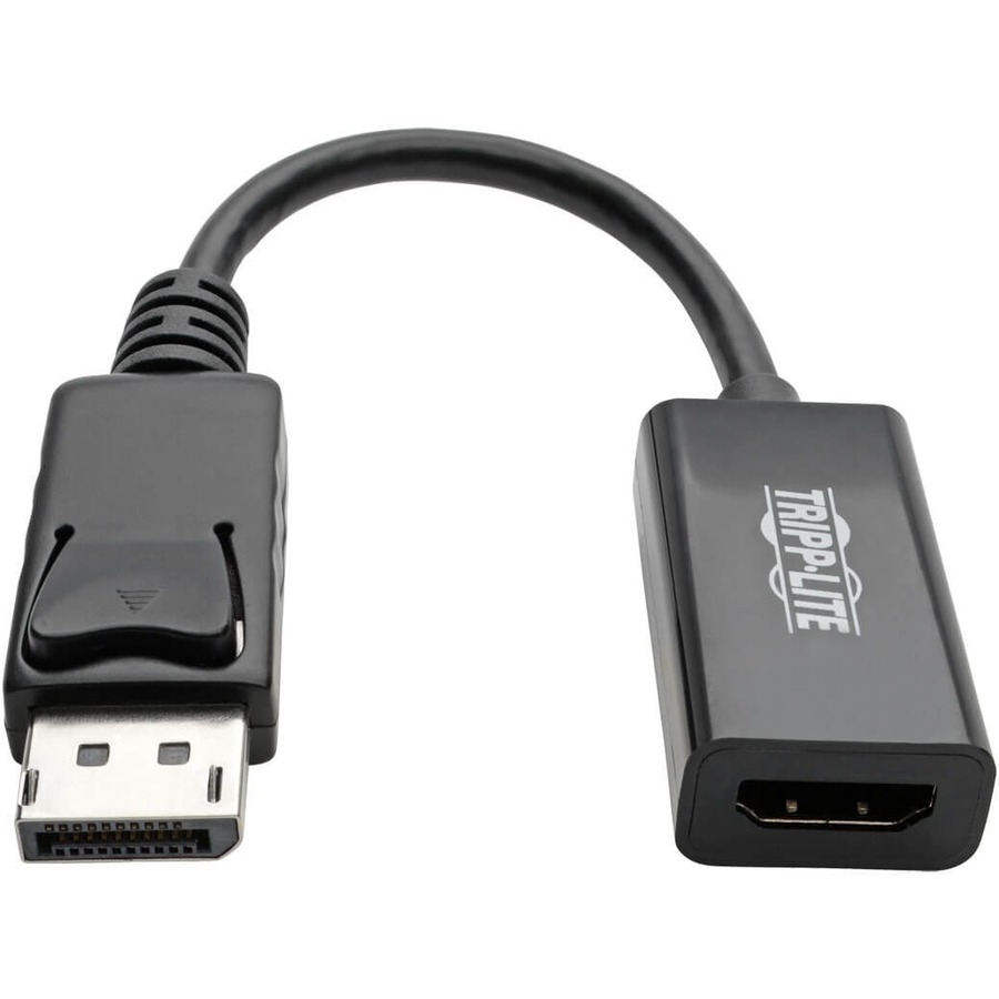 Tripp Lite by Eaton DisplayPort to HDMI Active Adapter (M/F) Latching Connector 4K 60 Hz DP1.2 HDCP 2.2,Black 6 in.