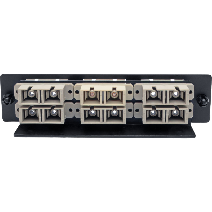 Eaton Tripp Lite Series High-Density Fiber Adapter Panel (MMF/SMF), 6 SC Duplex Connectors, Black