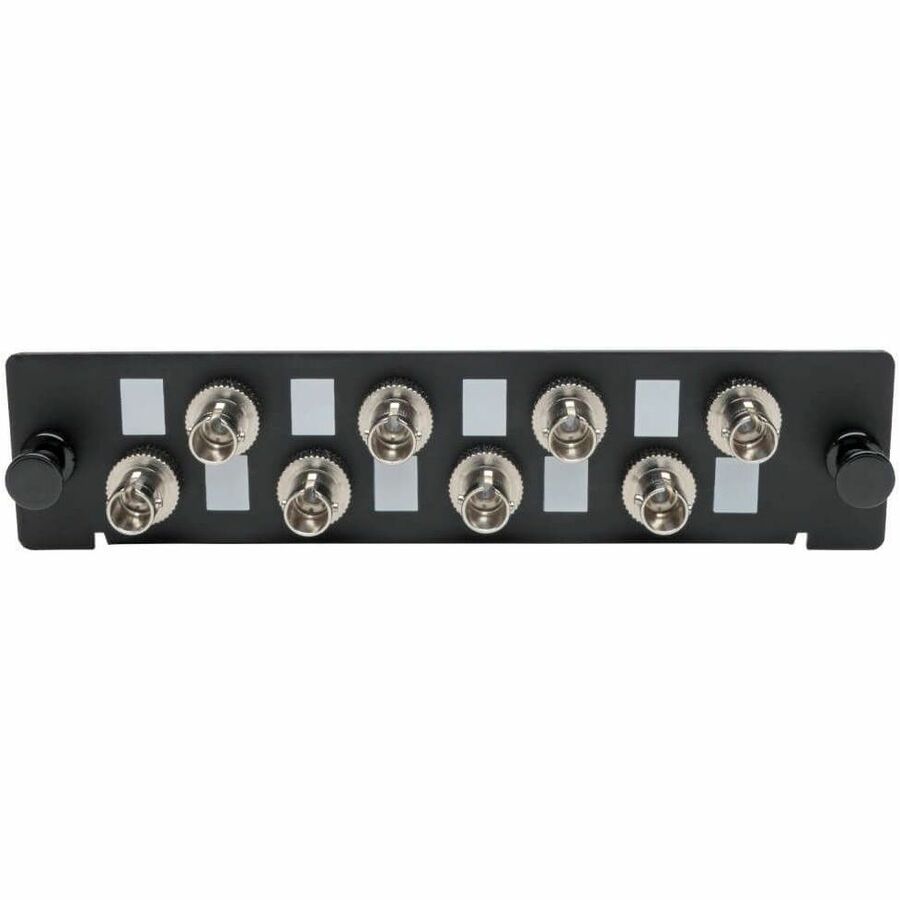 Eaton Tripp Lite Series High-Density Fiber Adapter Panel (MMF/SMF), 8 ST Simplex Connectors, Black