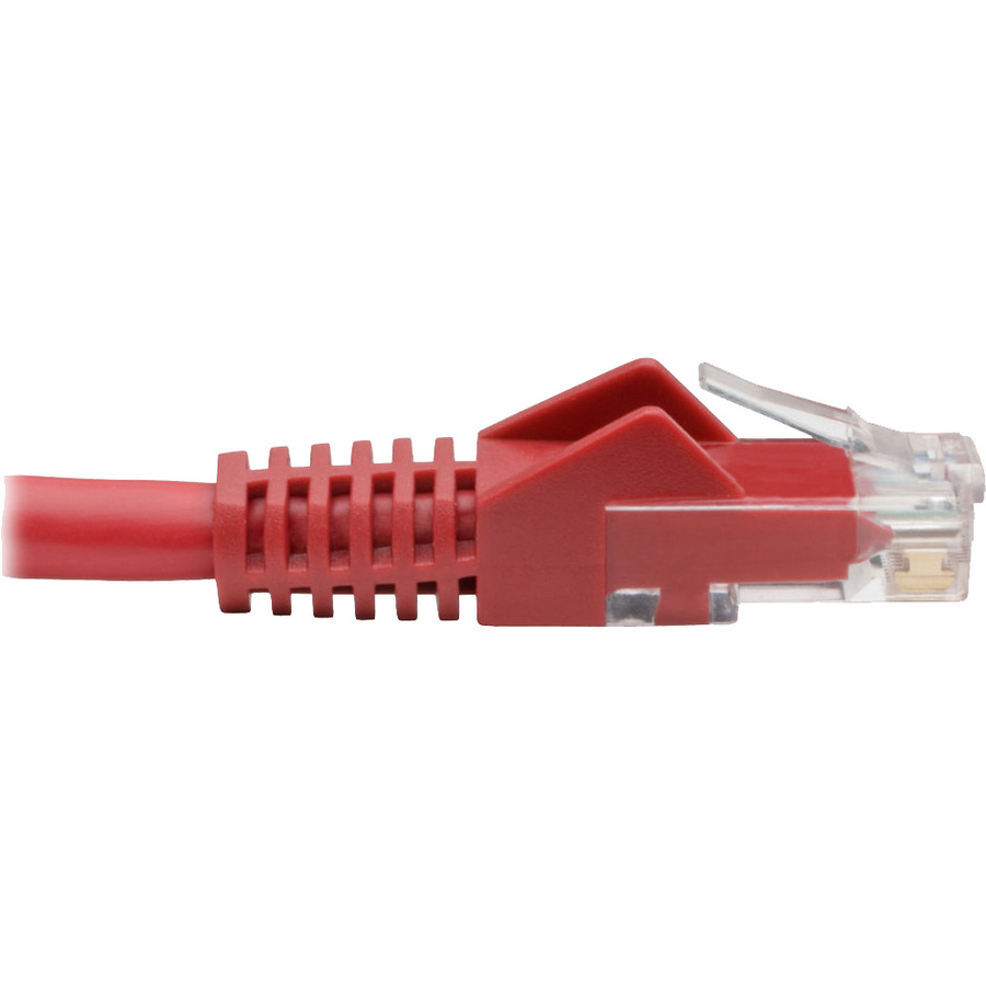 Eaton Tripp Lite Series Cat6 Gigabit Snagless Molded (UTP) Ethernet Cable (RJ45 M/M), PoE, Red, 6-in. (15.24 cm)