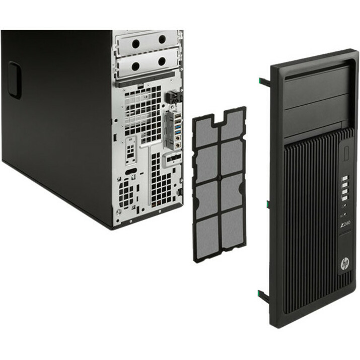 HP Z240 Workstation - 1 x Intel Xeon Quad-core (4 Core) E3-1225 v6 3.30 GHz - 8 GB DDR4 SDRAM RAM - 2 TB HDD - Mini-tower - Black