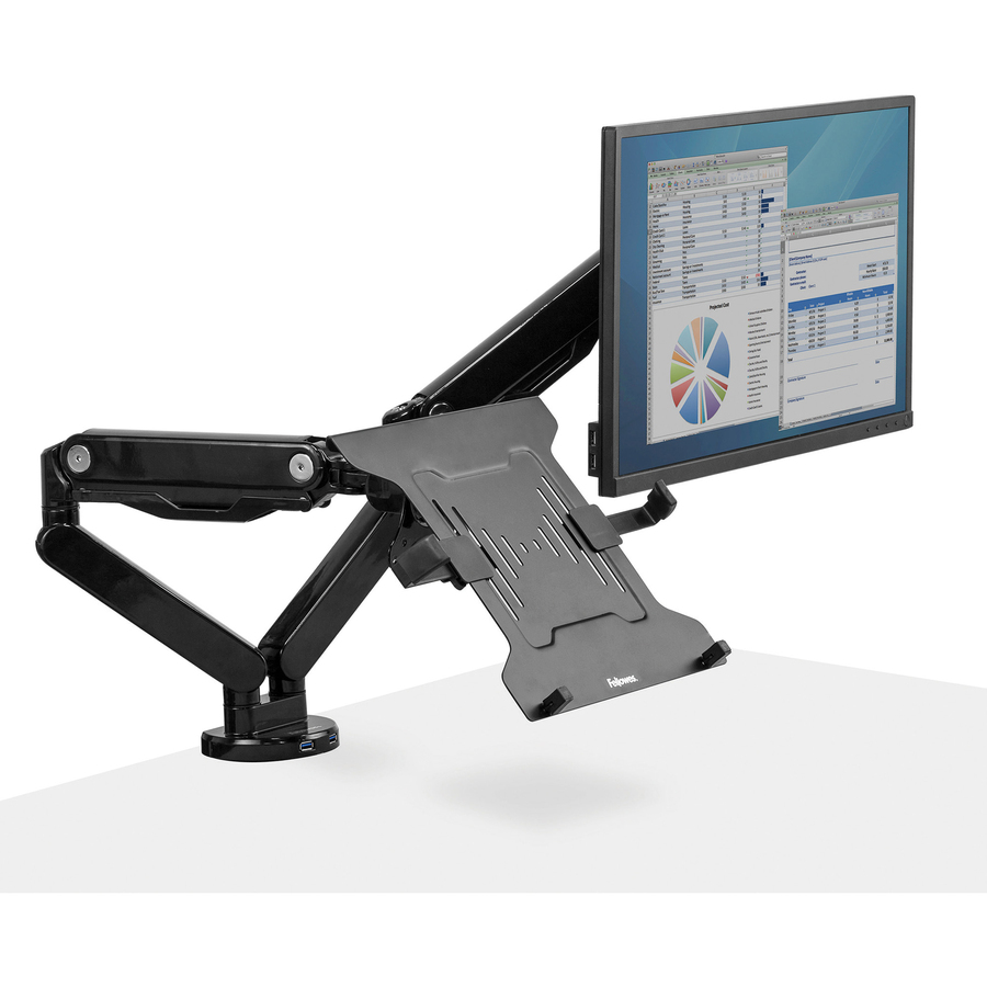 Fellowes Laptop Arm Accessory - 17" Screen Support - 6.80 kg Load Capacity - 1 Each = FEL8044101