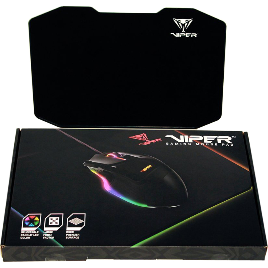 VIPER Gaming LED Mouse Pad - 1.80" x 9.50" x 13.90" Dimension - Rubber - Anti-slip - Retail
