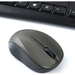 Verbatim Silent Wireless Mouse and Keyboard - Black - USB Wireless RF - Black - USB Wireless RF - Blue LED - 3 Button - Black - 1 Pack