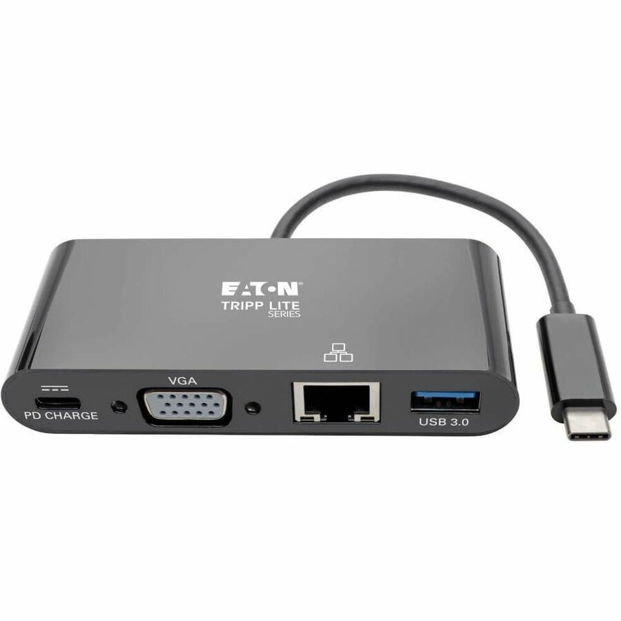 Tripp Lite by Eaton USB C to VGA Multiport Adapter Dock USB Type C to VGA Black, Thunderbolt 3 Compatible, USB Type C, USB-C, USB Type-C