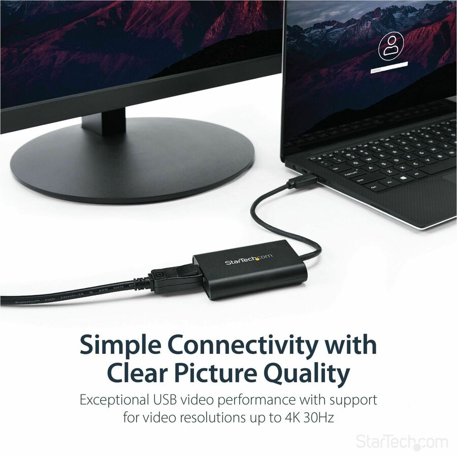 StarTech.com USB to DisplayPort Adapter - USB to DP 4K Video Adapter - USB 3.0 - 4K 30Hz