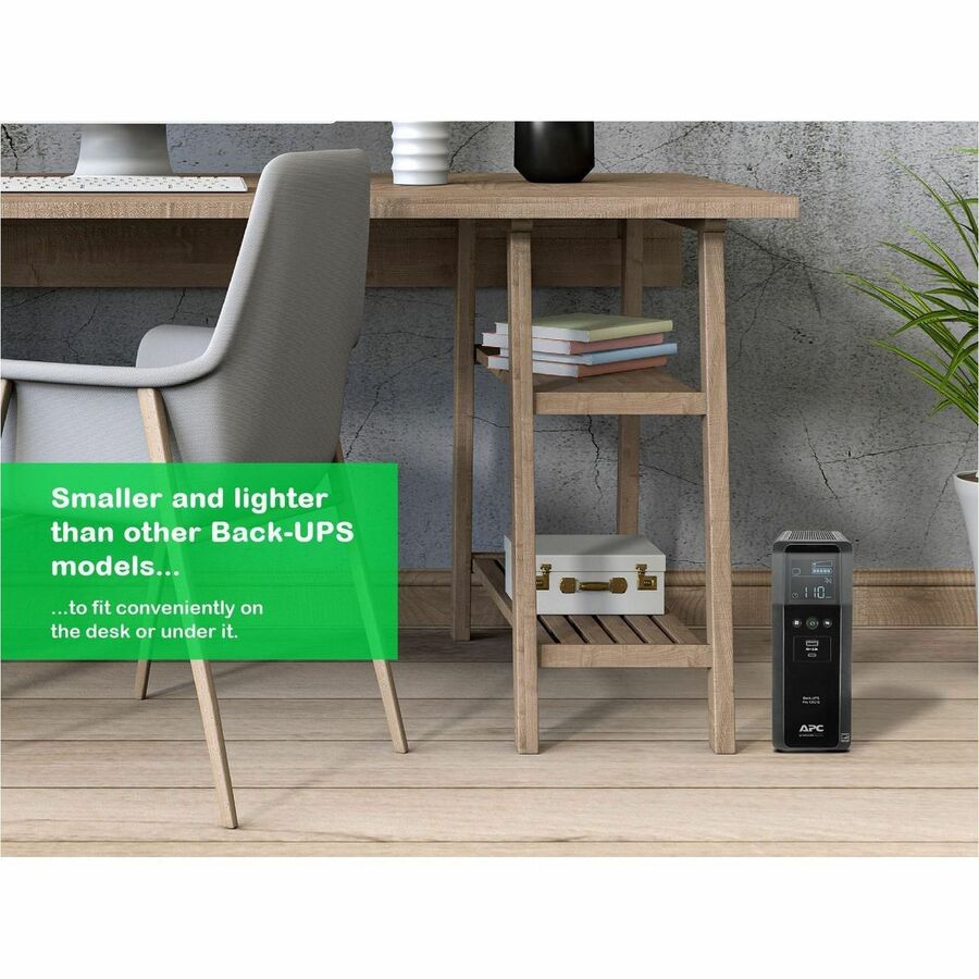APC Back-UPS Pro, 1350VA/810W, Tower, 120V, 10x NEMA 5-15R outlets, Sine Wave, AVR, USB Type A + C ports, LCD, User Replaceable Battery