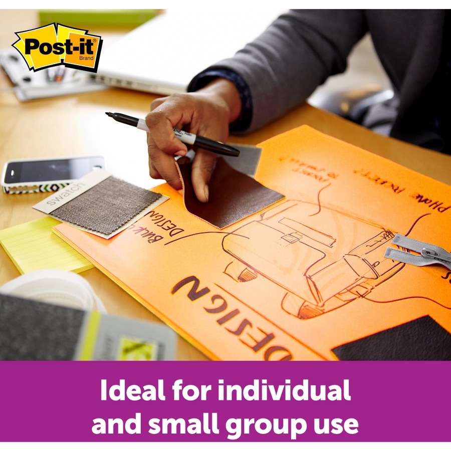 Post-it® Super Sticky Big Notes - 15" x 15" - Square - Neon Orange - 30 / Each - Easel Pads - MMM07801