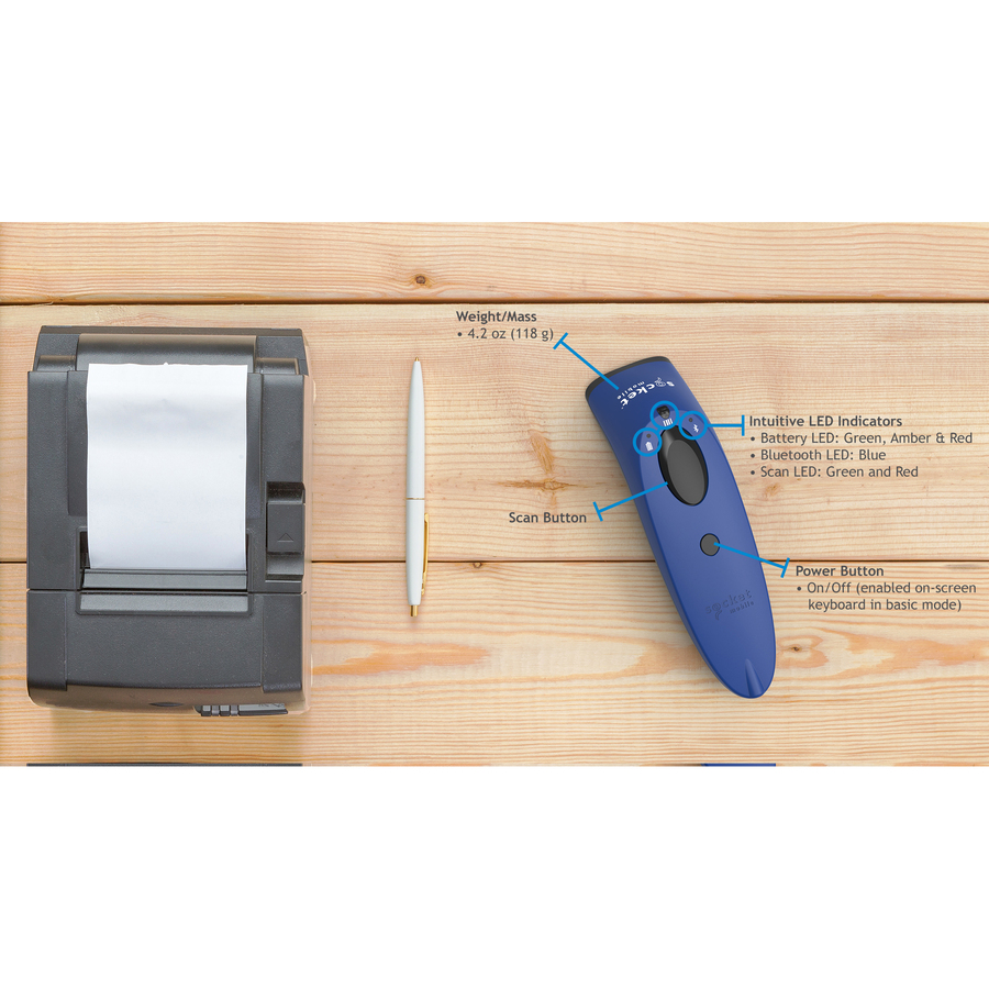 SocketScan&reg; S700, 1D Imager Barcode Scanner, Blue - 50 Pack