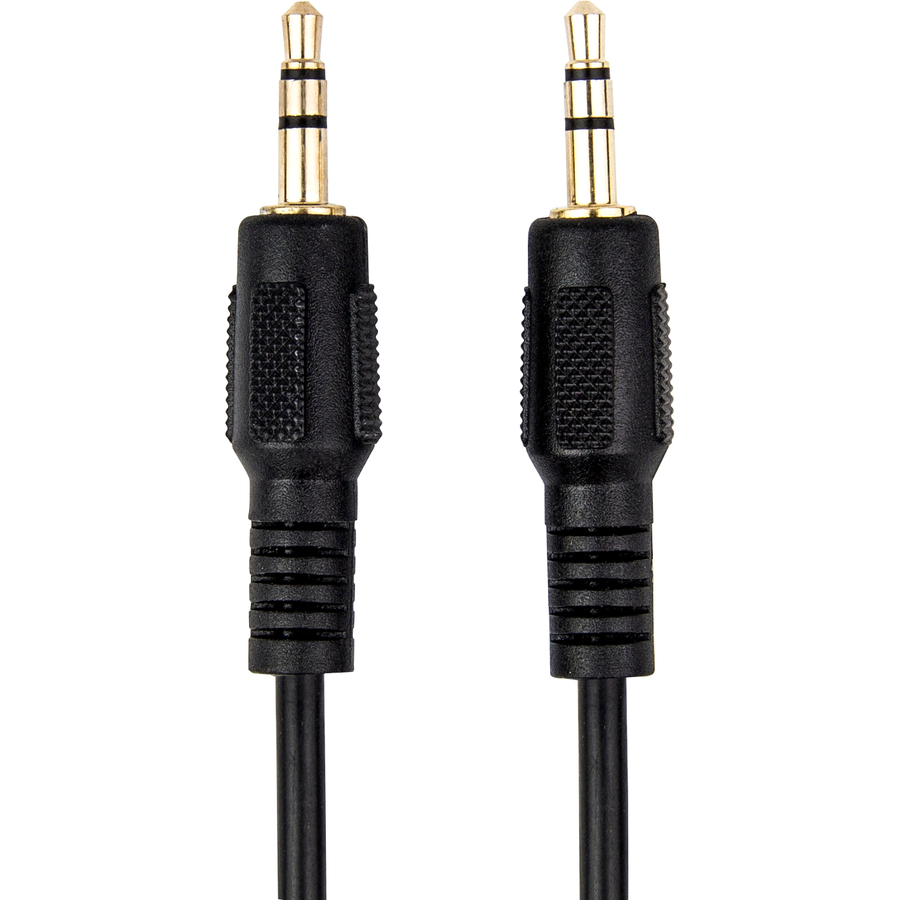 Rocstor Premium Slim 3.5mm Stereo Audio Cable 3 ft - M/M - Mini-phone Male Stereo Audio - Mini-phone Male Stereo Audio Male to Male- 1m - Black - For Smartphone, Mobile Phones, iPhone (with Headphone Jack), iPod AND MP3 PLAYER