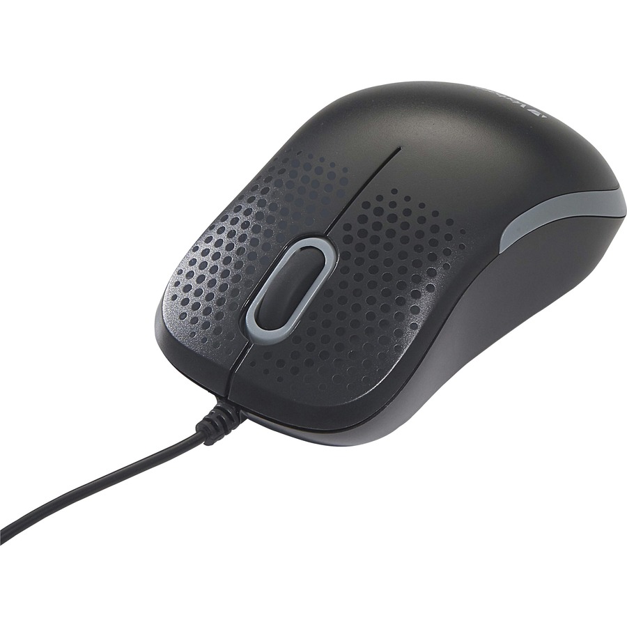 Verbatim Silent Corded Optical Mouse - Black - Optical - Cable - Black - 1 Pack - USB Type A - Scroll Wheel - 3 Button(s) = VER99790