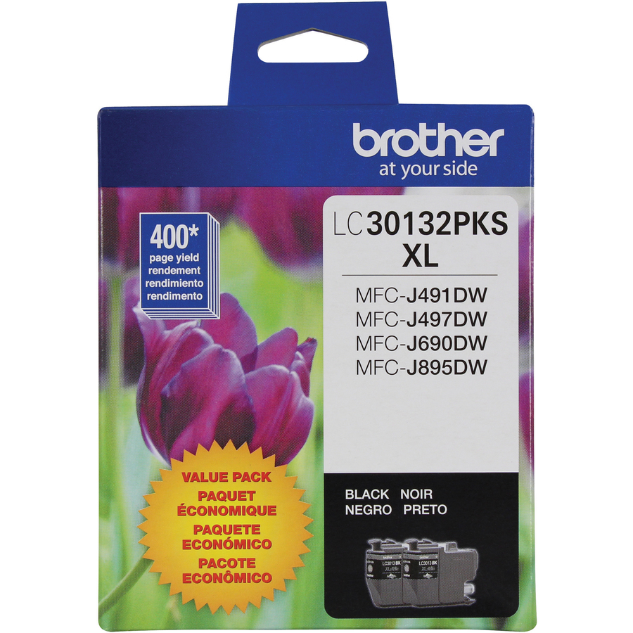 Brother LC30132PKS Original High Yield Inkjet Ink Cartridge - Black - 2 / Pack - 400 Pages