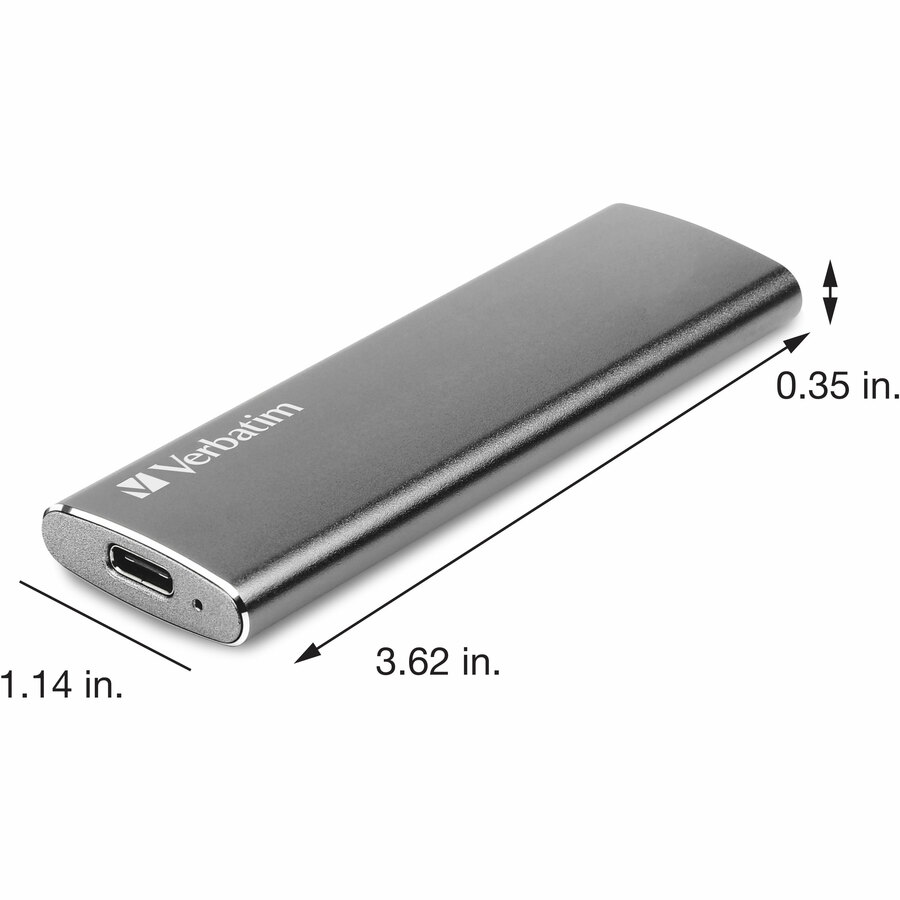 Verbatim Vx500 120 GB Solid State Drive - External - Graphite - Notebook Device Supported - USB 3.1 Type C - 500 MB/s Maximum Read Transfer Rate - 2 Year Warranty - 1 Pack = VER47441