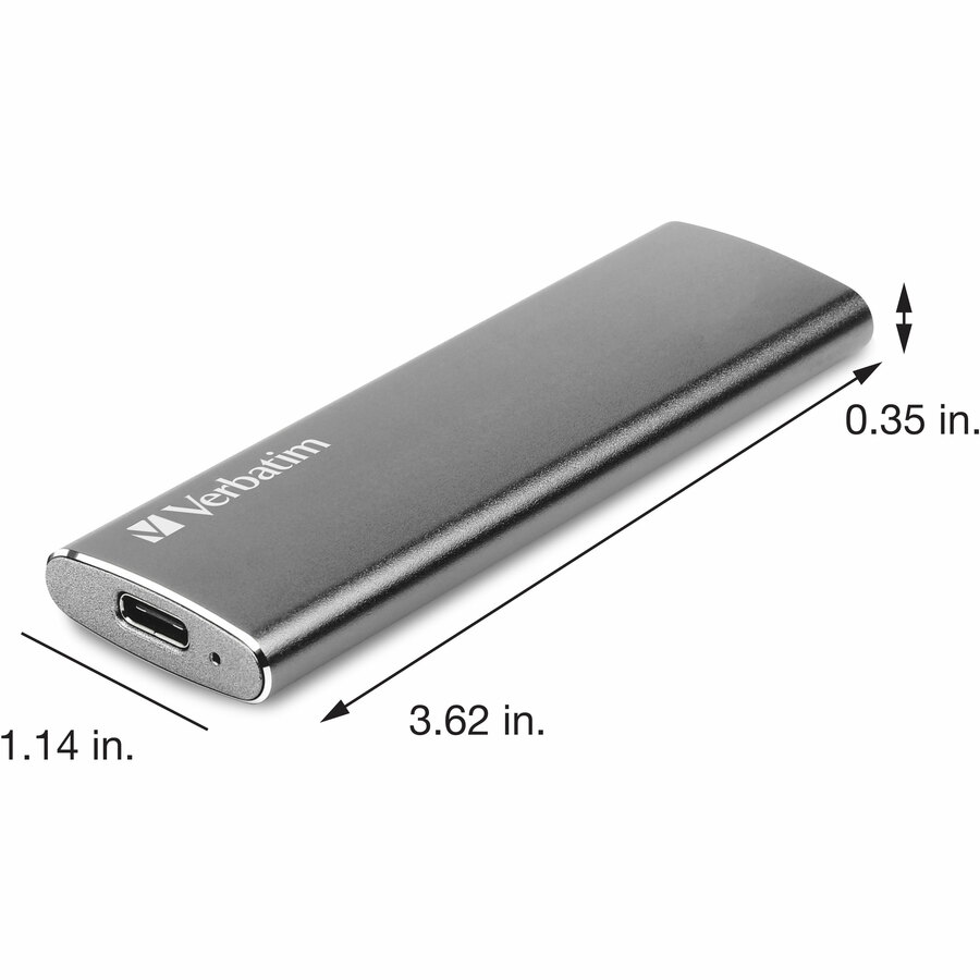 Verbatim Vx500 240 GB Solid State Drive - External - Graphite - Notebook Device Supported - USB 3.1 Type C - 500 MB/s Maximum Read Transfer Rate - 2 Year Warranty - 1 Pack = VER47442