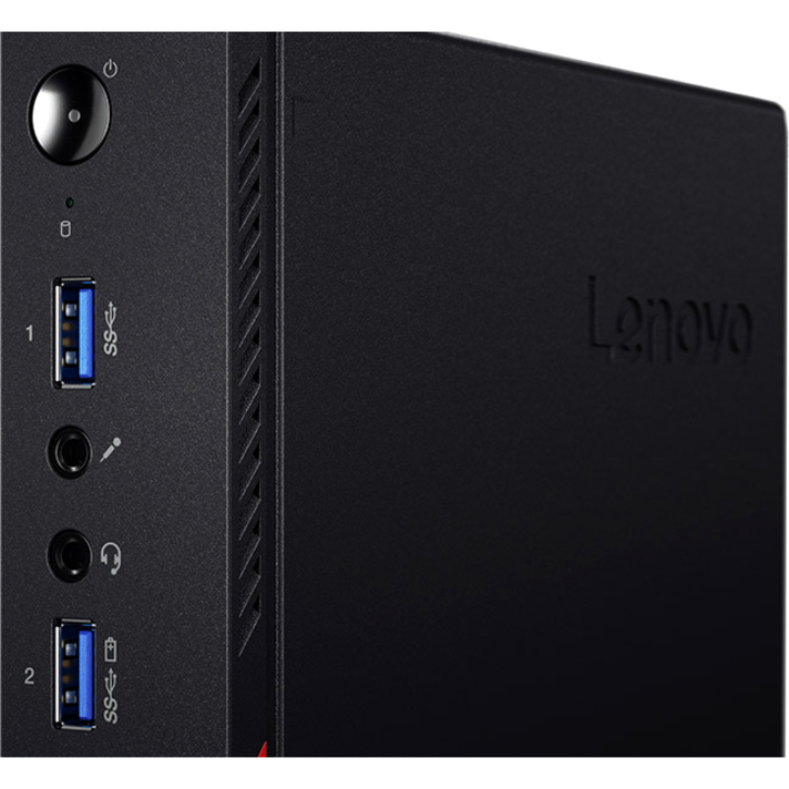 Lenovo ThinkCentre M715q 10VG000YUS Desktop Computer - AMD A-Series A10-9700E 3 GHz - 8 GB RAM DDR4 SDRAM - 128 GB SSD - Tiny - Black