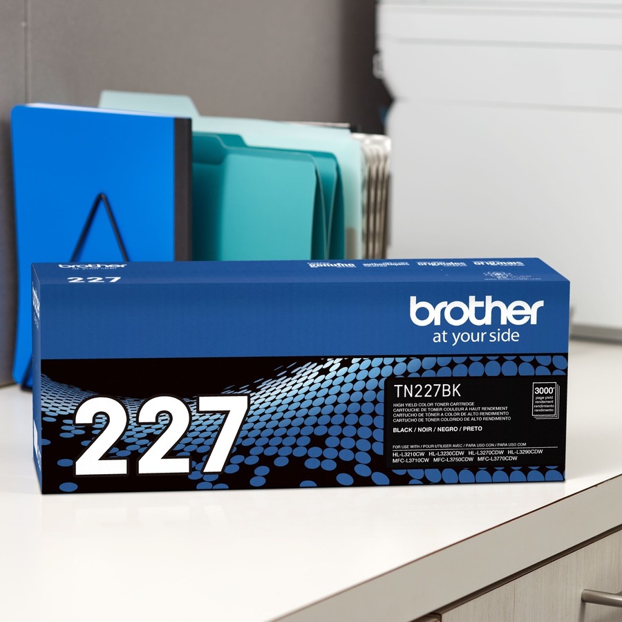 Brother Genuine TN-227BK High Yield Black Toner Cartridge - 3000 Pages