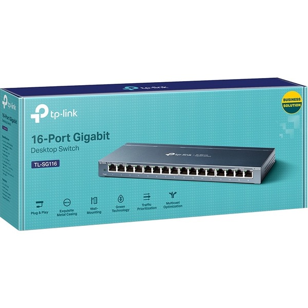 TP-Link (TL-SG116) 16-Port Gigabit Unmanaged Desktop Switch