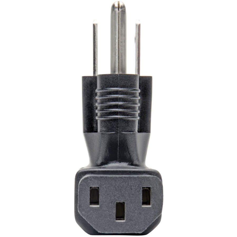 Eaton Tripp Lite Series Computer Power Cord Adapter, NEMA 5-15P to Down Angle C13 - 10A, 125V, Black