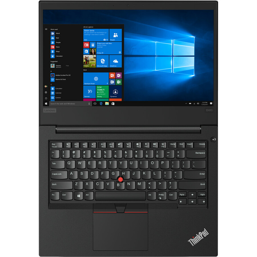 Lenovo ThinkPad E480 20KN0094US 14" Notebook - 1920 x 1080 - Intel Core i5 7th Gen i5-7200U Dual-core (2 Core) 2.50 GHz - 8 GB Total RAM - 256 GB SSD - Black