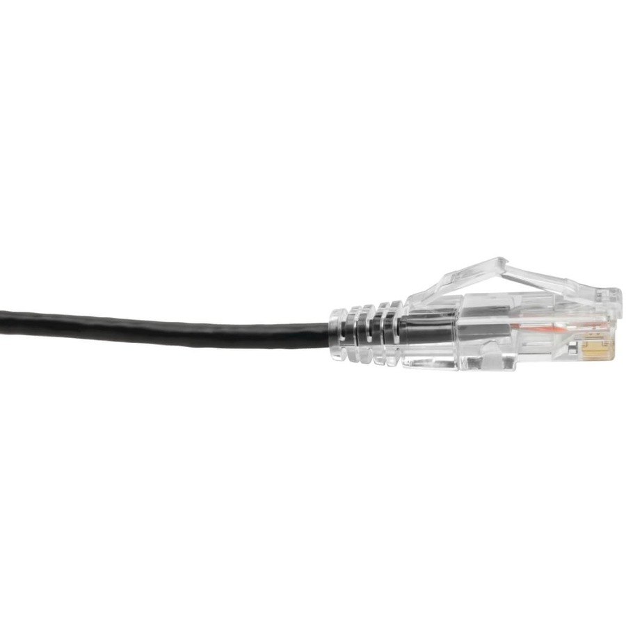 Eaton Tripp Lite Series Cat6 Gigabit Snagless Slim UTP Ethernet Cable (RJ45 M/M), PoE, Black, 6-in. (15.24 cm)