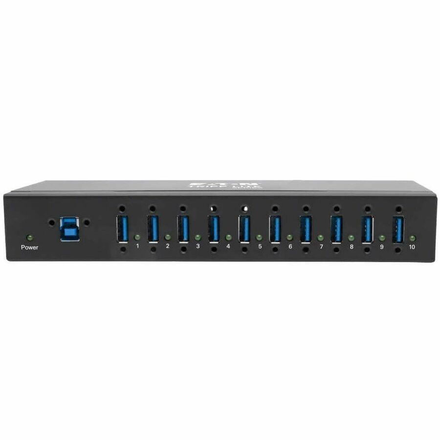 Tripp Lite by Eaton 10-Port Industrial-Grade USB 3.x (5Gbps) Hub - 20 kV ESD Immunity Metal Housing Mountable