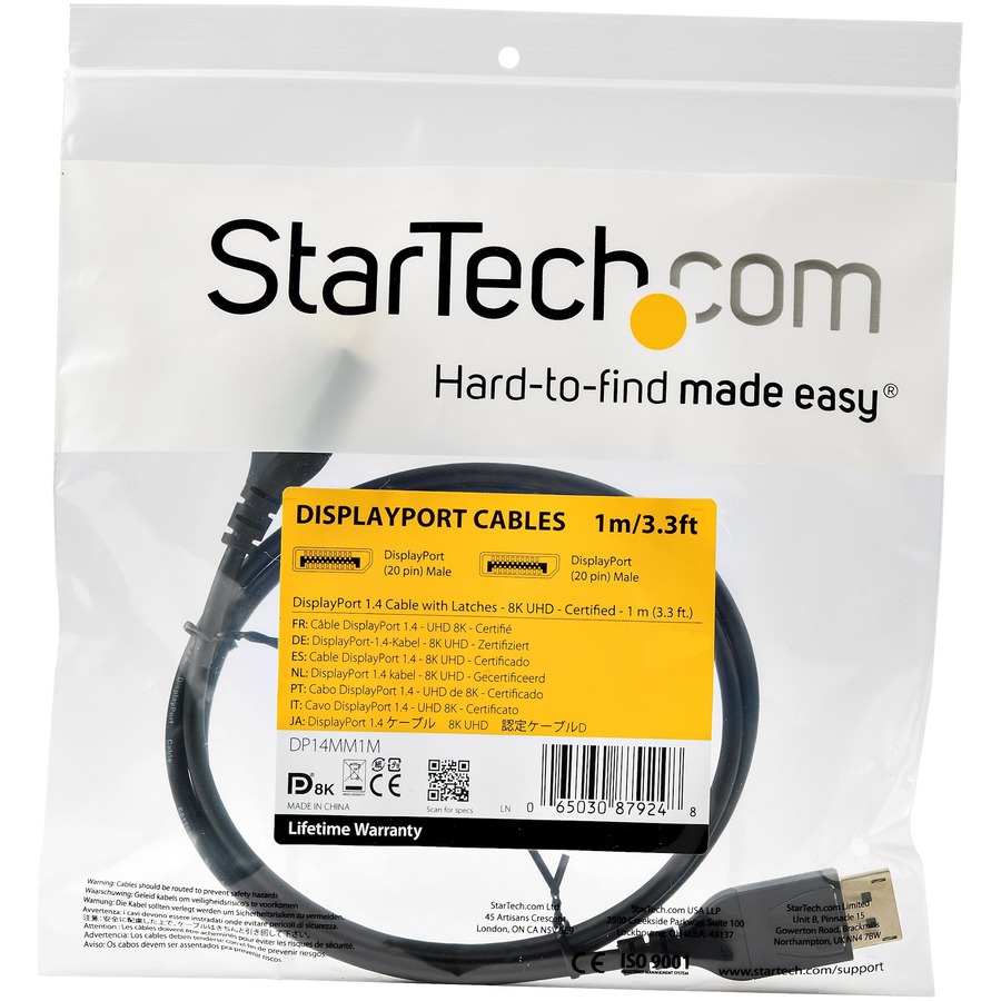 Startech 3ft (1m) HDMI Cable with Locking Screw, 4K 60Hz HDR High Speed  HDMI 2.0 Cable with Ethernet, Secure Locking Connector, M/M - 3.3ft (1m)  HDMI