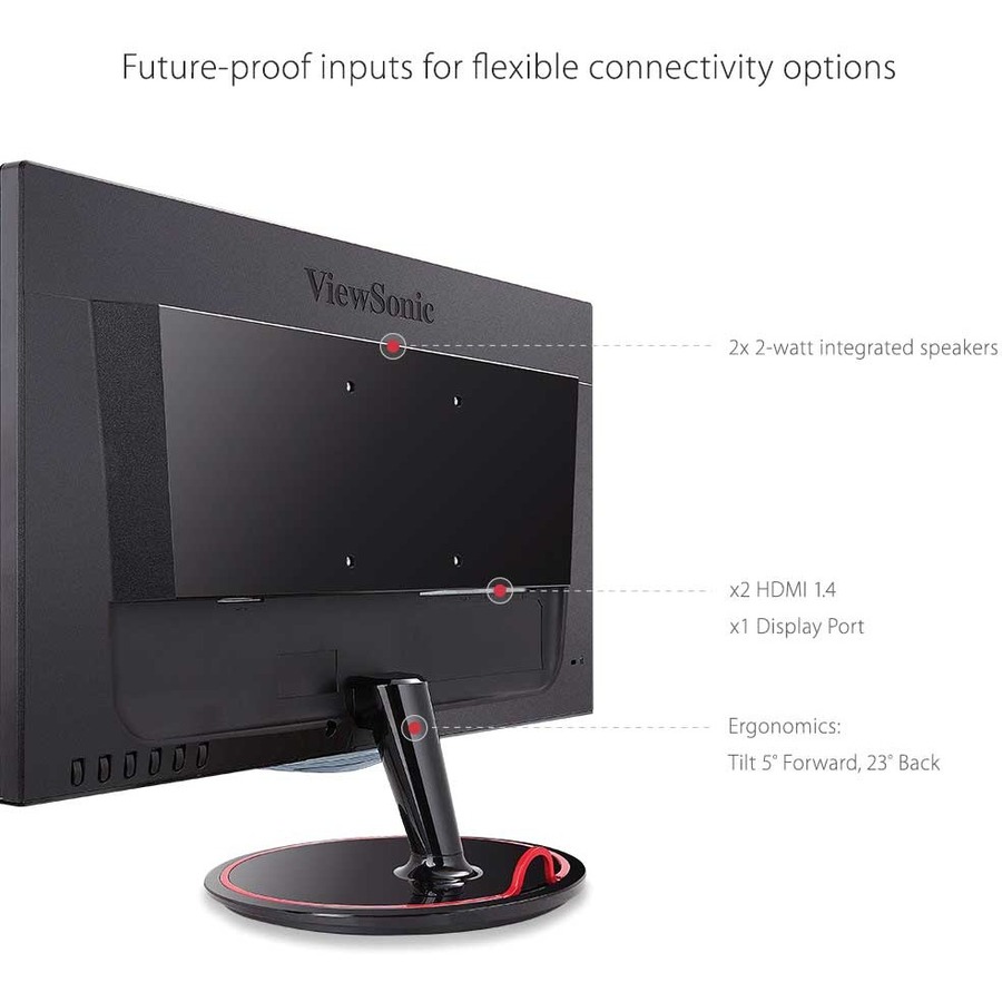 Viewsonic VX2458-mhd 23.6" Full HD LED Gaming LCD Monitor - 16:9 - Black Red_subImage_9