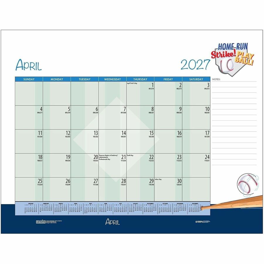 House Of Doolittle Monthly Deskpad Calendar Seasonal Holiday Depictions