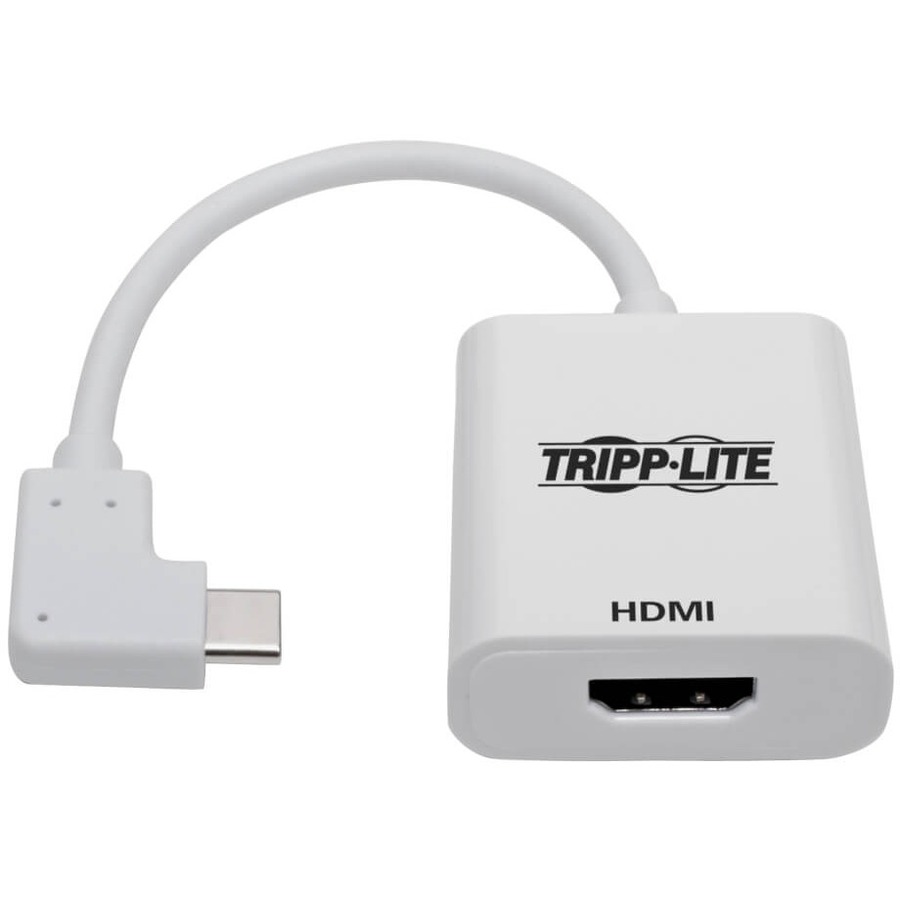 Eaton Tripp Lite Series USB-C to HDMI Adapter (M/F) 4K 60 Hz, HDCP 2.2, Right-Angle USB-C, White