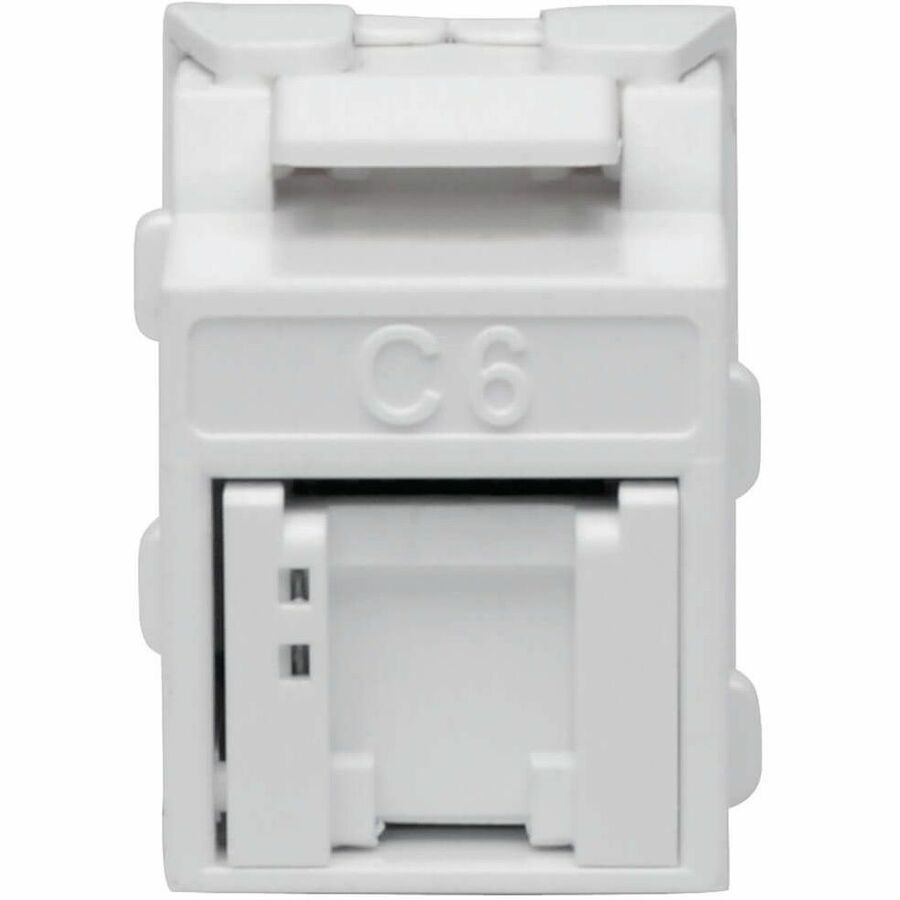 Tripp Lite by Eaton Keystone Jack Cat6/Cat5e RJ45 Shuttered Dust Cap - Toolless PoE/PoE+ Compliant White TAA