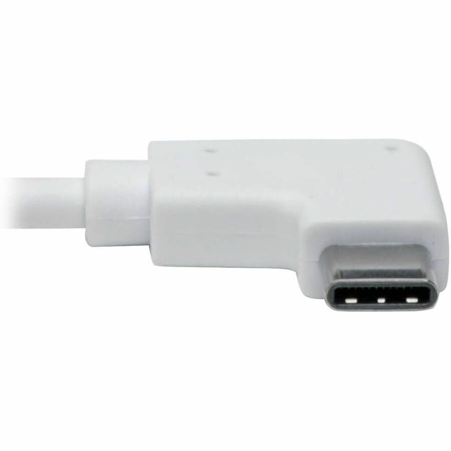 Eaton Tripp Lite Series USB-C to Gigabit Network Adapter with Right Angle USB-C, Thunderbolt 3 Compatibility - White