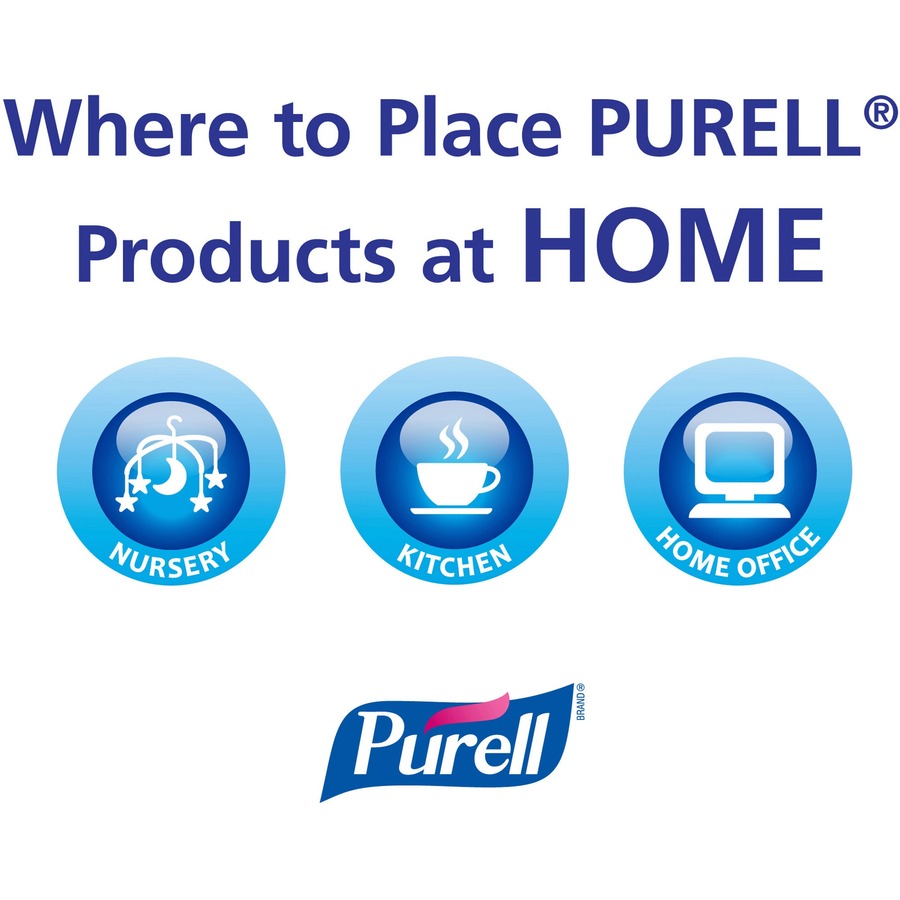 PURELL® Hand Sanitizer Gel - Fragrance-free Scent - 12 fl oz (354.9 mL) - Pump Bottle Dispenser - Kill Germs - Clear - 12 / Carton