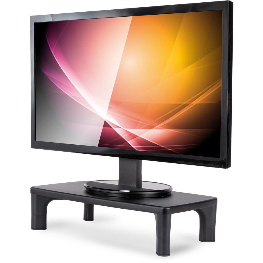 Allsop Hi-Lo Adjustable Height Monitor Stand - (32190) - 4" Height x 15.8" Width x 9.5" Depth - Wood Surface (MDF) - Black
