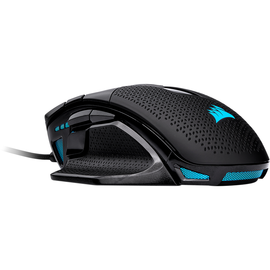 CORSAIR NIGHTSWORD RGB GAMING MOUSE, BACKLIT RGB LED, OPTICAL, (CH-9306011-NA) — alternate view 3
