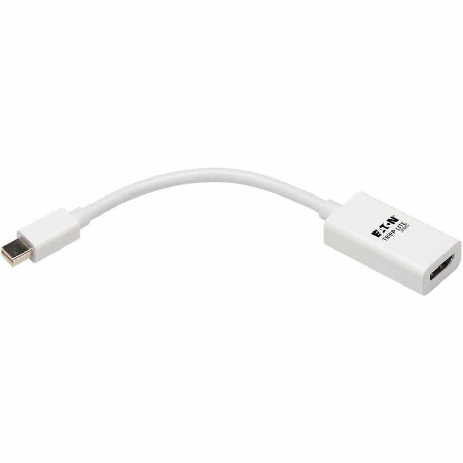 Eaton Tripp Lite Series Mini DisplayPort to HDMI Active Adapter Video Converter (M/F) - 4K 60 Hz, HDR, DP 1.2, White, 6 in.