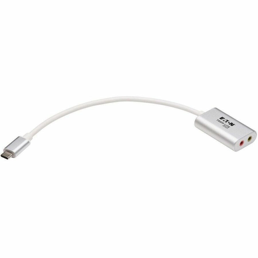 Eaton Tripp Lite Series 2-Port USB-C to 3.5 mm Stereo Audio Adapter - USB 2.0, Silver