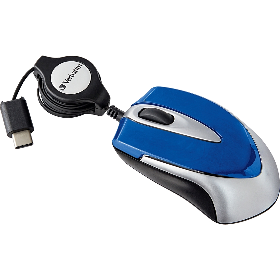 Verbatim USB-C Mini Optical Travel Mouse-Blue