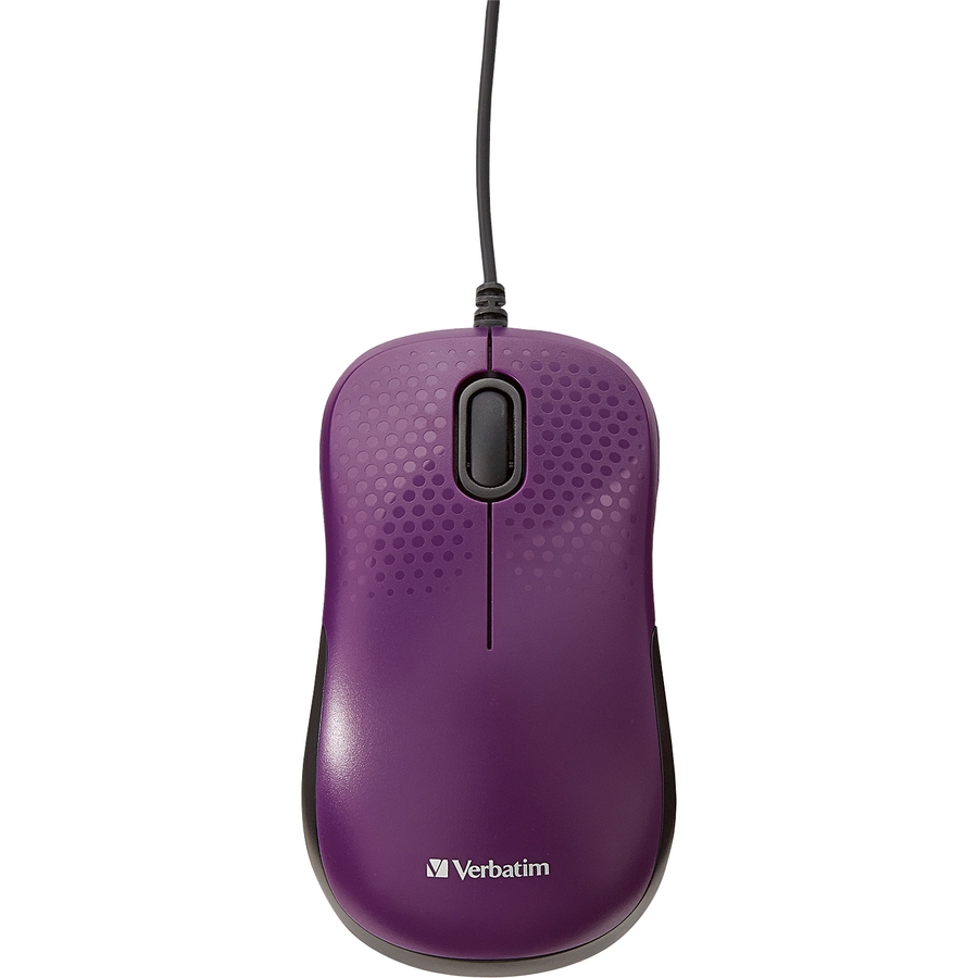 Verbatim Silent Corded Optical Mouse - Purple