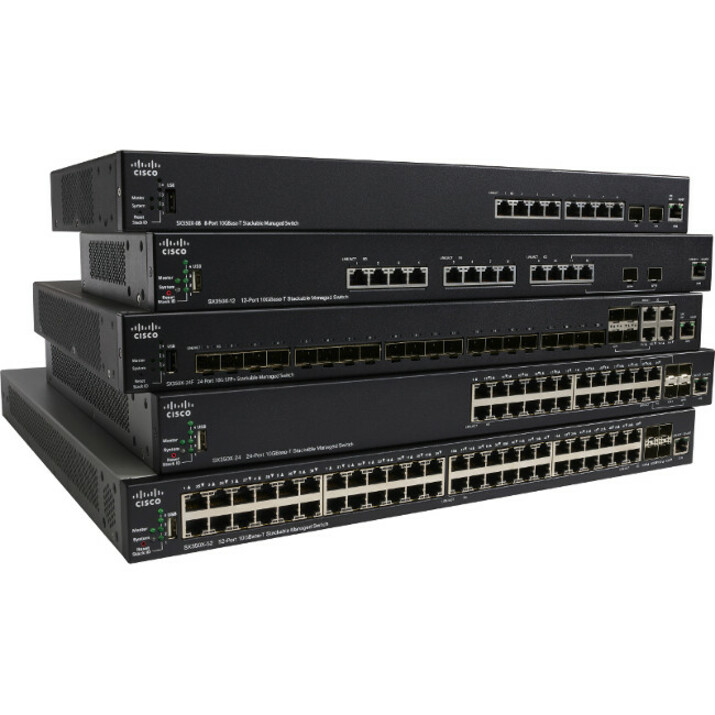 Cisco SX350X-12 12-Port 10GBase-T Stackable Managed Switch