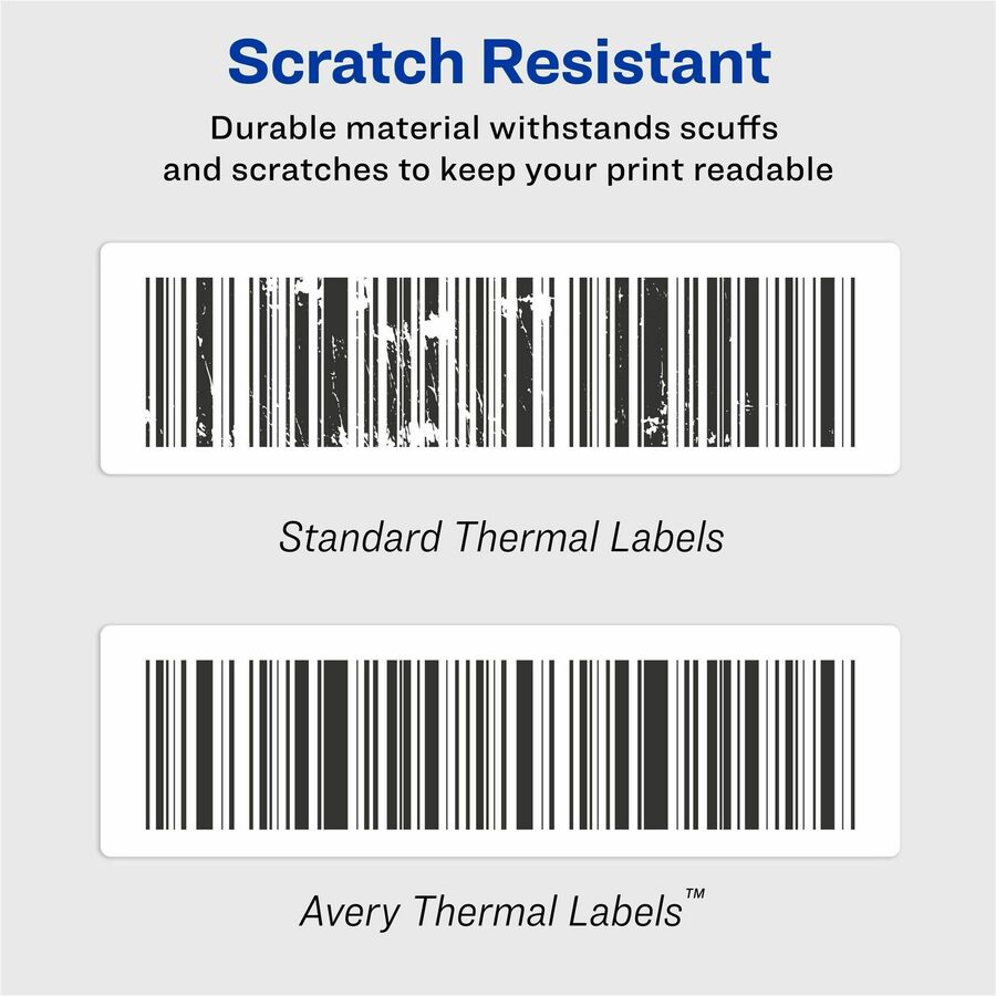 Avery® Direct Thermal Roll Labels - 3 1/2" Height x 1 1/8" Width - Permanent Adhesive - Rectangle - Thermal - Bright White - Paper - 350 / Sheet - 350 / Roll - 2 Total Sheets - 700 Total Label(s) - 700 / Box - Water Resistant - Permanent Adhesive, Scr