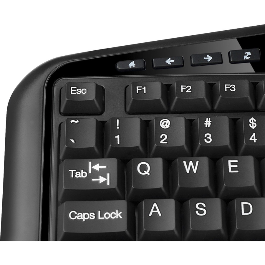 Adesso Desktop Ergonomic Smart Card Reader Keyboard (TAA Compliant)