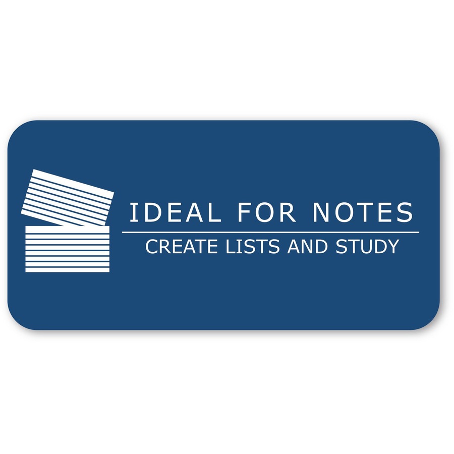 Roaring Spring EnviroNotes Index Cards - 100 Sheets - 200 Pages - Printed - Front Ruling Surface - 43 lb Basis Weight - 160 g/m² Grammage - 5" x 3" - 0.75" x 5" x 3" - White Paper - Recycled - 36 / Carton