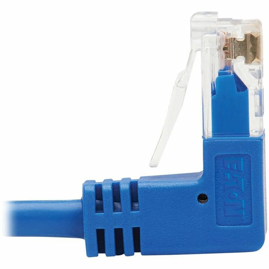 Eaton Tripp Lite Series Up/Down-Angle Cat6 Gigabit Molded Slim UTP Ethernet Cable (RJ45 Up-Angle M to RJ45 Down-Angle M), Blue, 1 ft. (0.31 m)