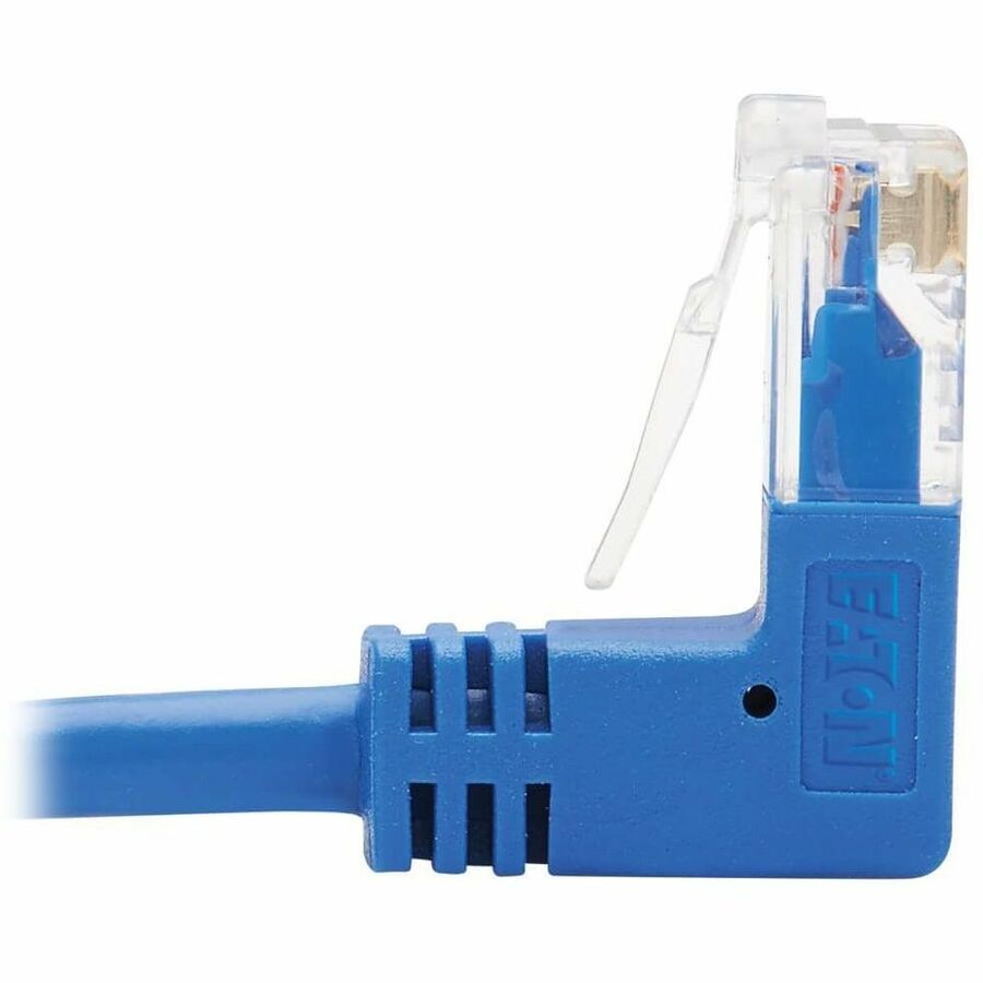 Eaton Tripp Lite Series Down-Angle Cat6 Gigabit Molded Slim UTP Ethernet Cable (RJ45 Right-Angle Down M to RJ45 M), Blue, 10 ft. (3.05 m)