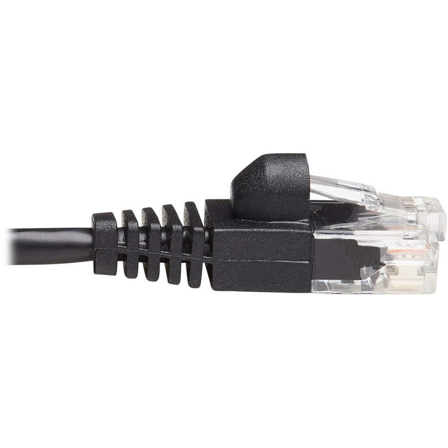 Eaton Tripp Lite Series Cat6a 10G Snagless Molded Slim UTP Ethernet Cable (RJ45 M/M), Black, 15 ft. (4.57 m)